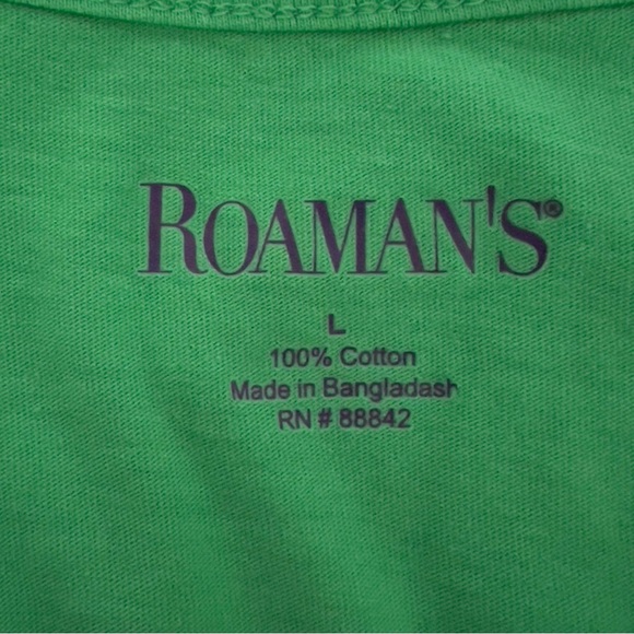 Roaman’s women top mint green size L NWOT - Picture 3 of 7